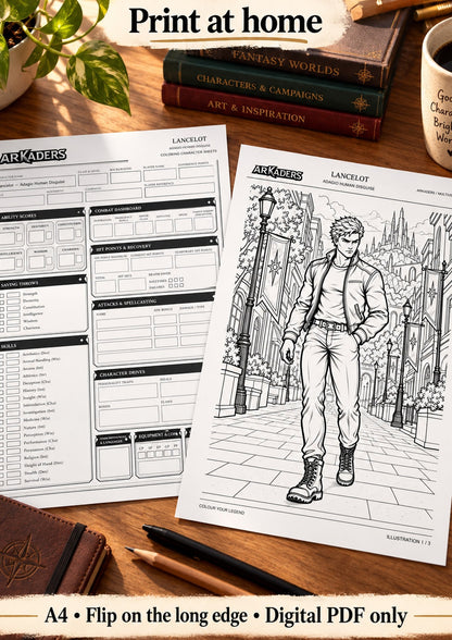Lancelot Adagio Human Disguise Coloring Character Sheet — image 4 of 12