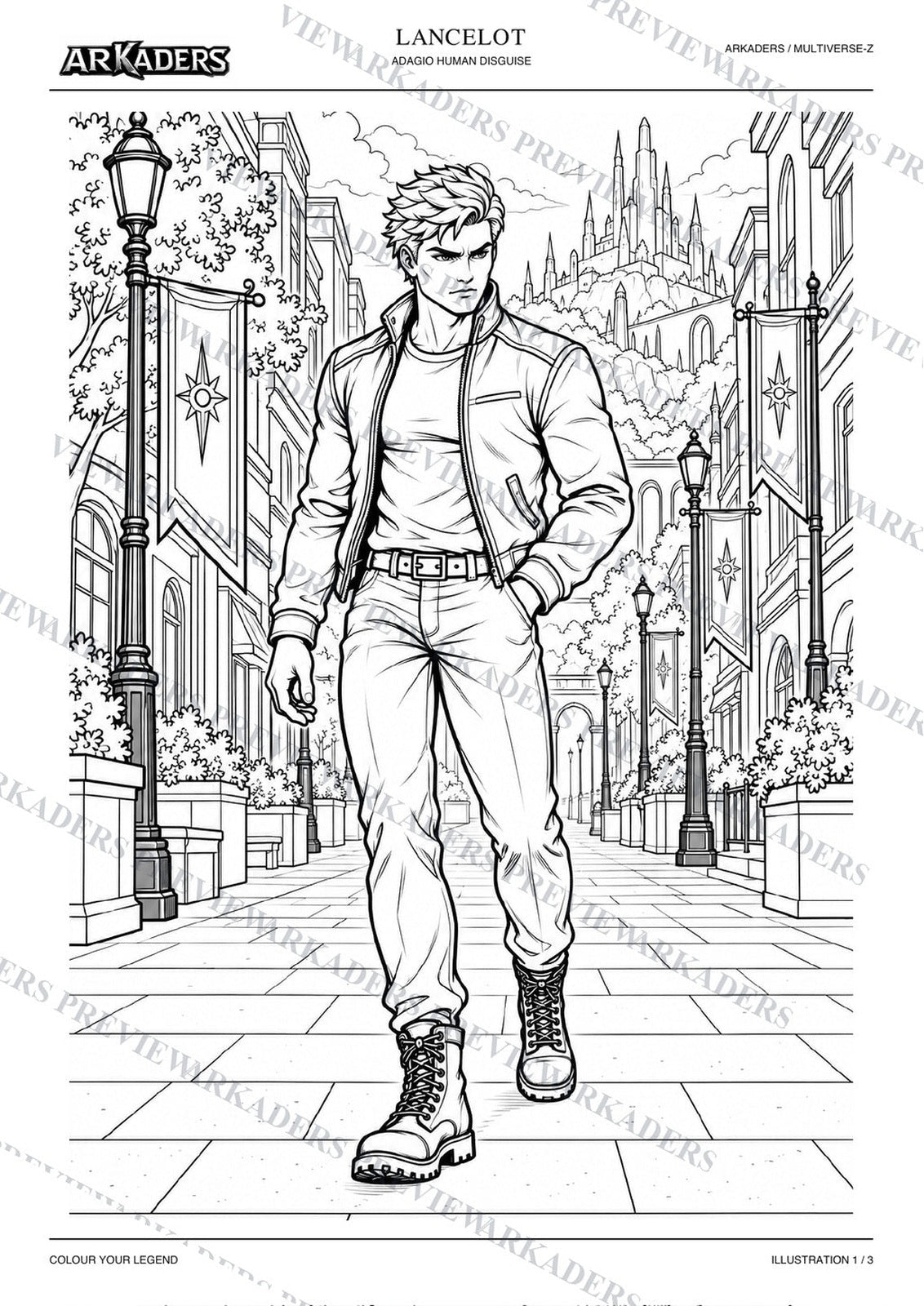 Lancelot Adagio Human Disguise Coloring Character Sheet — image 8 of 12