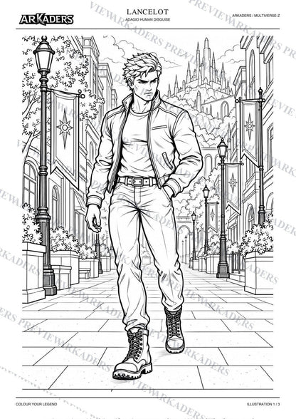 Lancelot Adagio Human Disguise Coloring Character Sheet — image 8 of 12