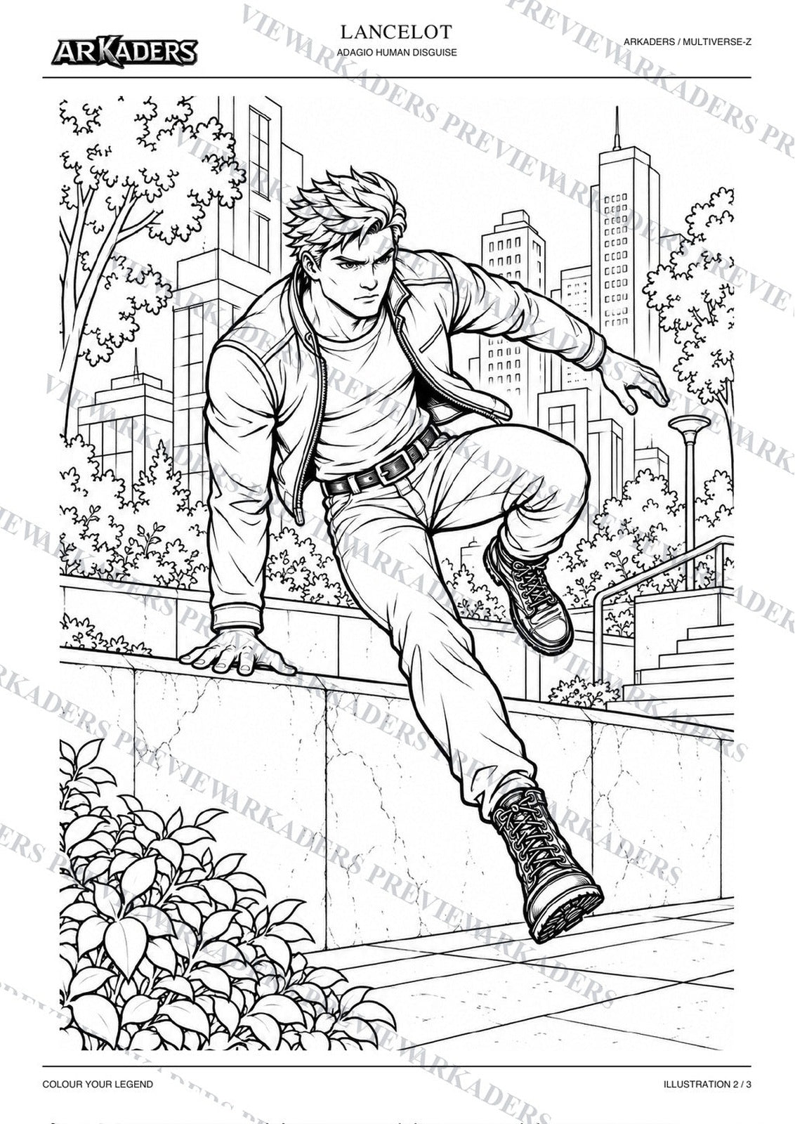 Lancelot Adagio Human Disguise Coloring Character Sheet — image 10 of 12