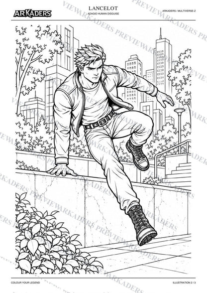Lancelot Adagio Human Disguise Coloring Character Sheet — image 10 of 12
