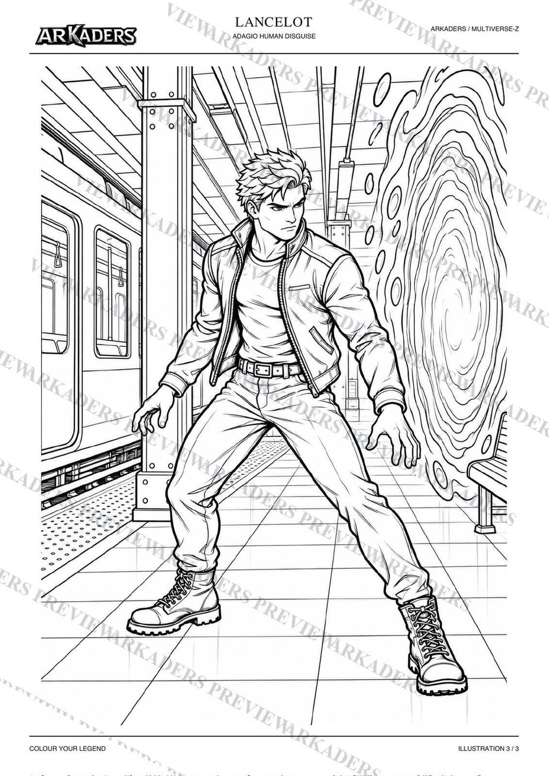 Lancelot Adagio Human Disguise Coloring Character Sheet — image 12 of 12