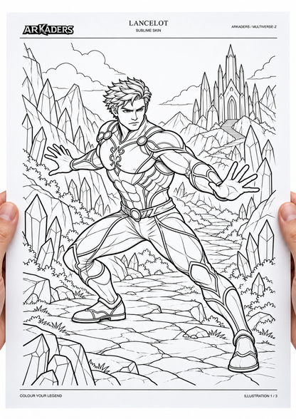 Lancelot Sublime Skin colouring art in hands