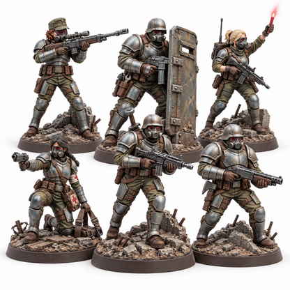 Lobo's Last Line painted miniature squad