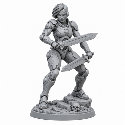 Lyra Venn grey resin miniature
