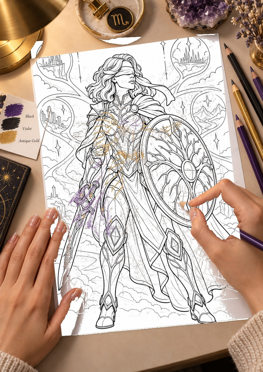 Maelis Coloring Character Sheet 5