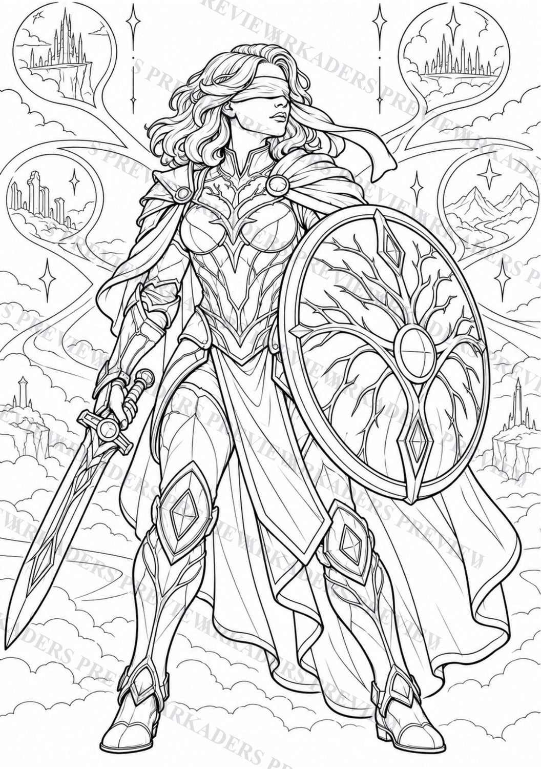 Maelis Coloring Character Sheet 8