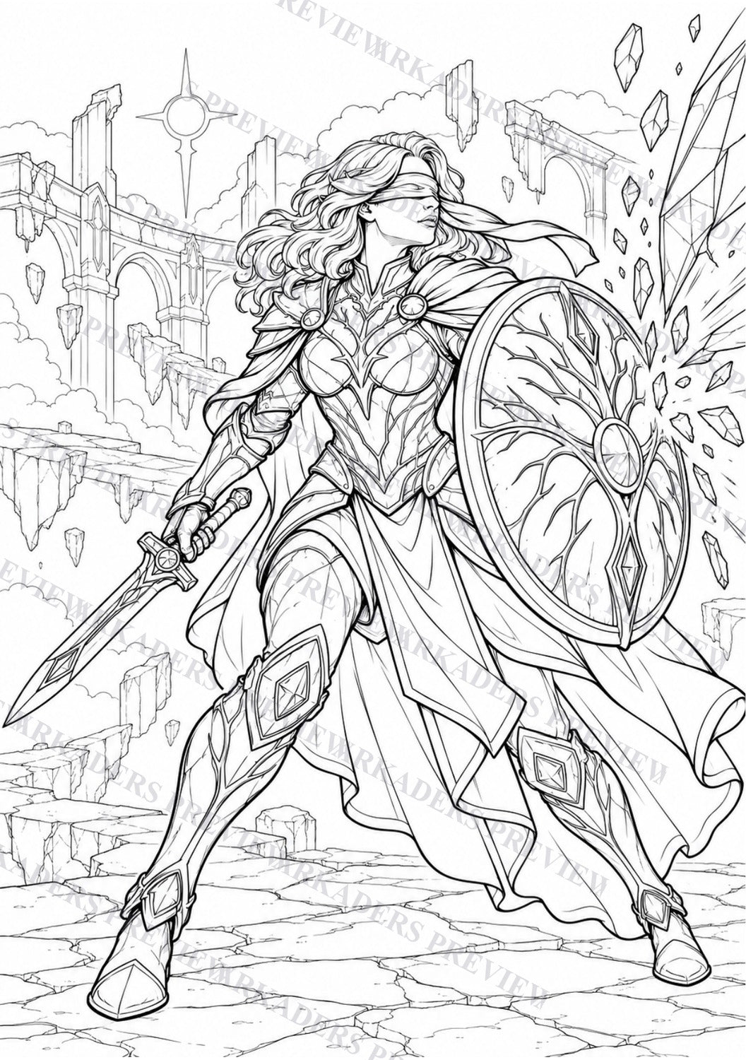 Maelis Coloring Character Sheet 10