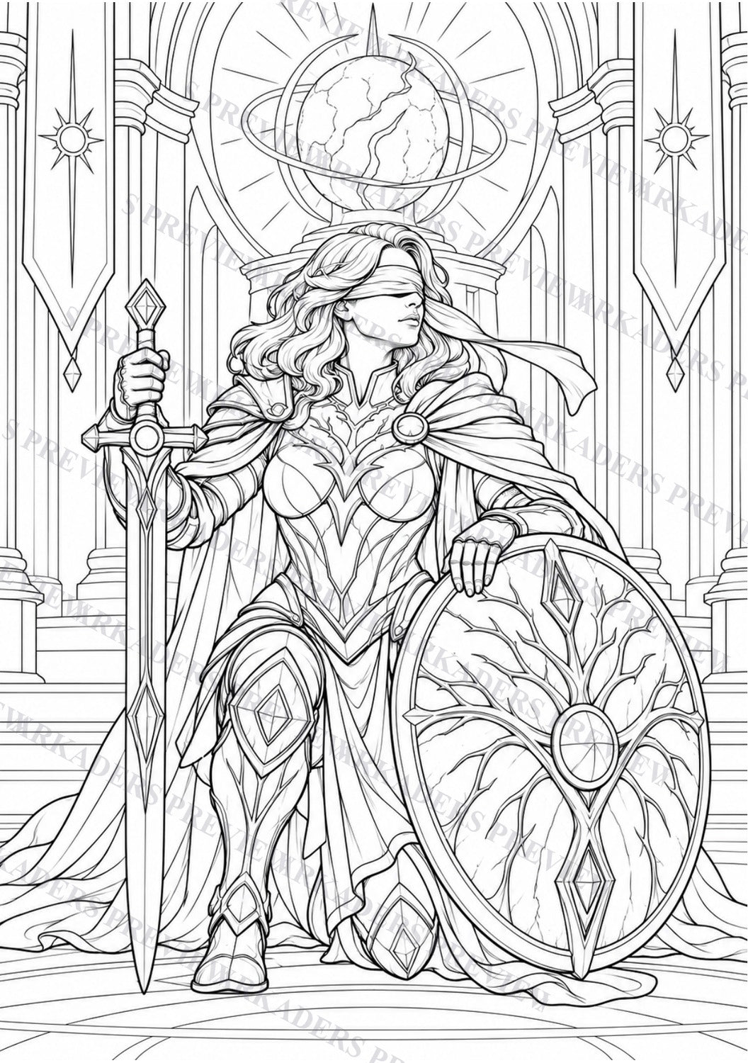 Maelis Coloring Character Sheet 12
