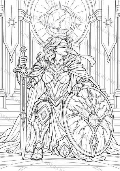 Maelis Coloring Character Sheet 12
