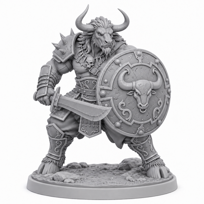 Malkor Ashmane, Last Rearguard — grey resin miniature
