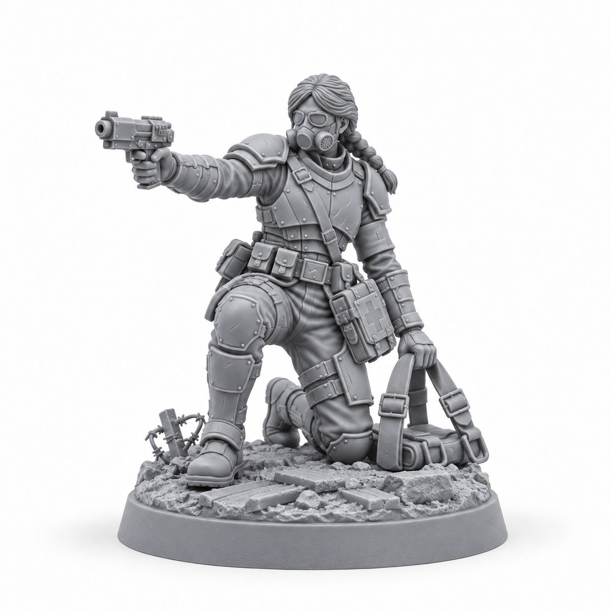 Mara Voss grey resin miniature