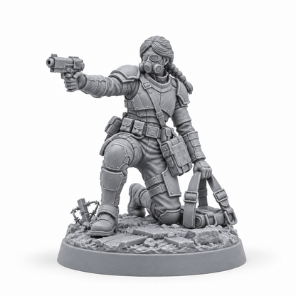 Mara Voss grey resin miniature
