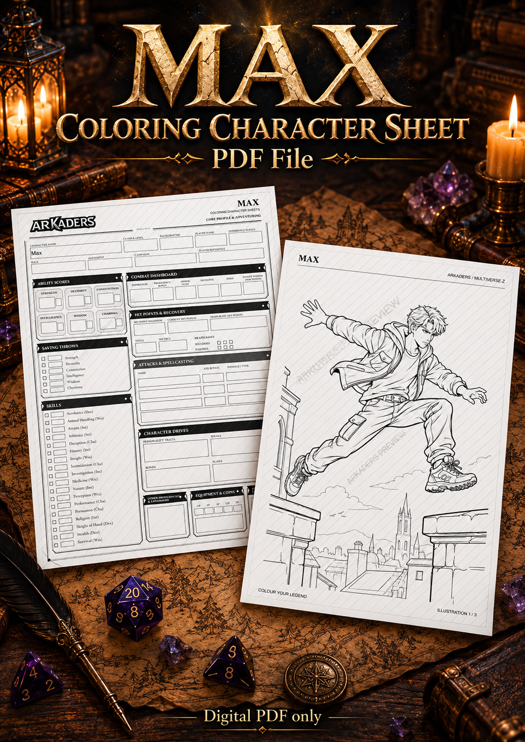 Max Coloring Character Sheet — 01-cover; protected preview