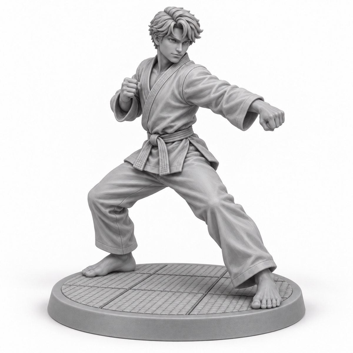 max District 199 Dojo miniature concept render — resin 01 front