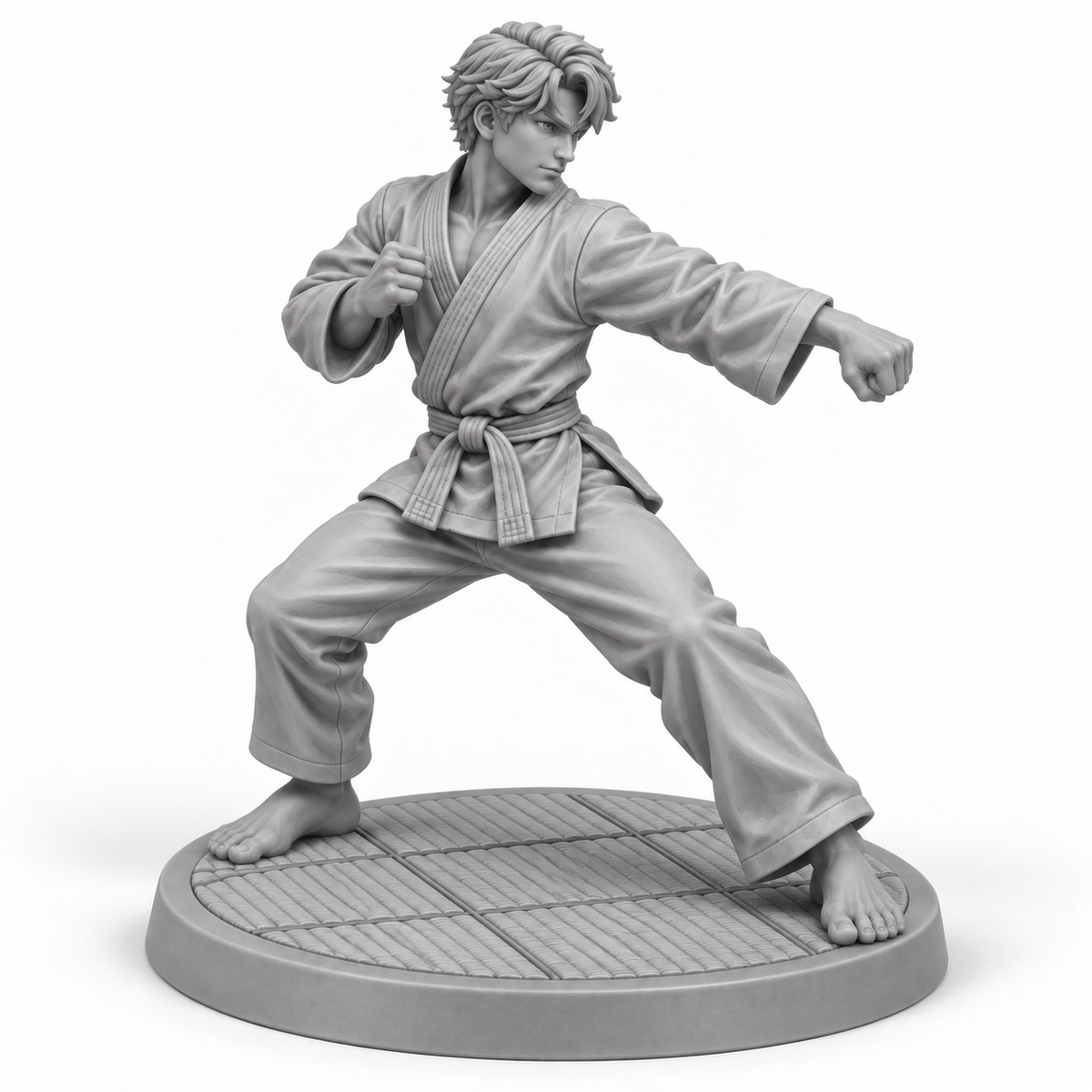 max District 199 Dojo miniature concept render — resin 02 three quarter