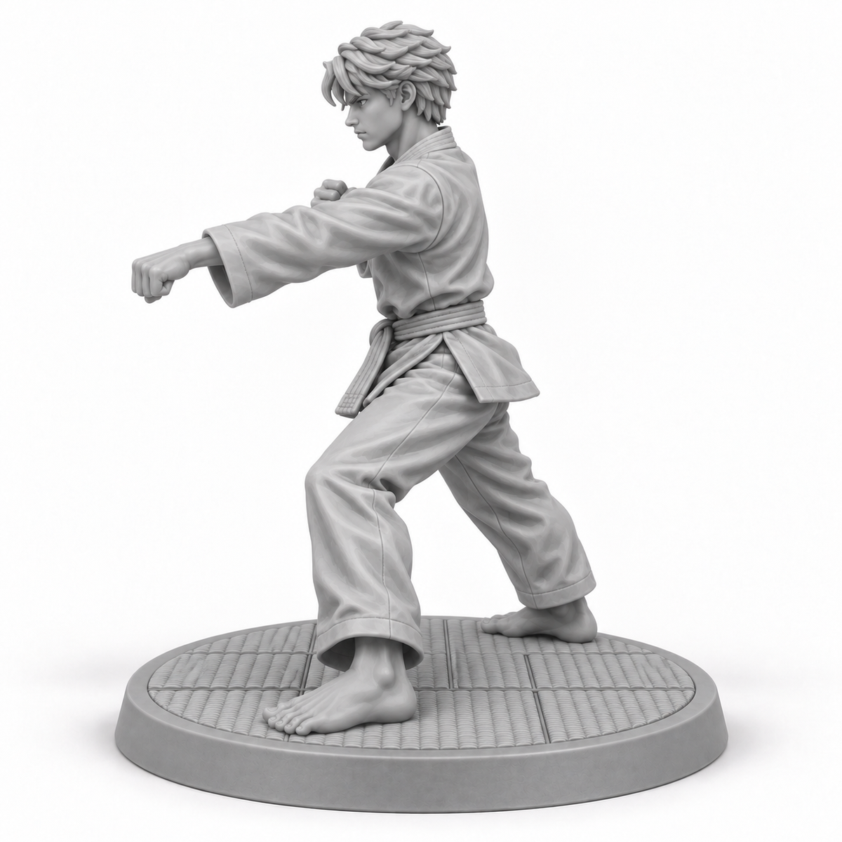 max District 199 Dojo miniature concept render — resin 03 side