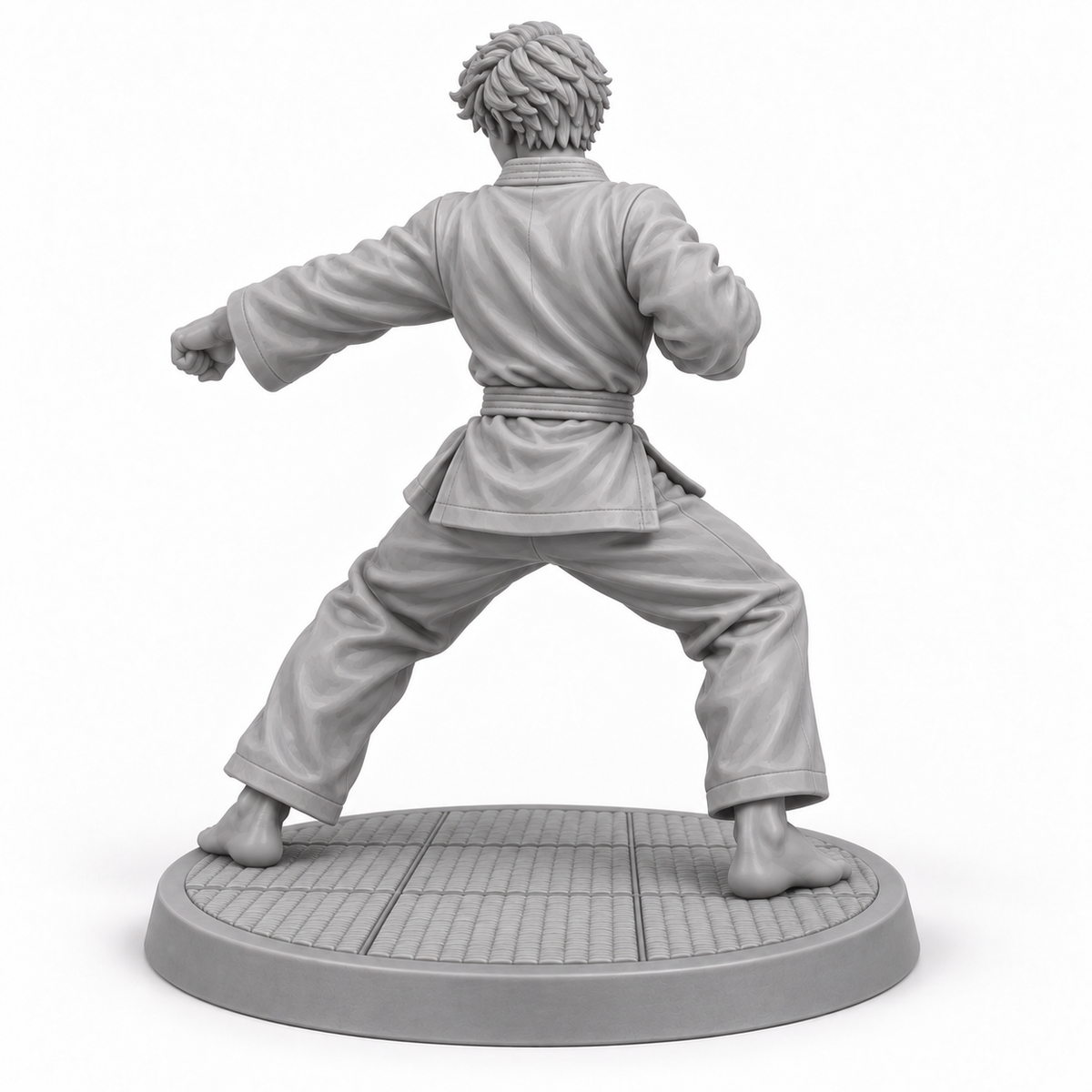 max District 199 Dojo miniature concept render — resin 04 back