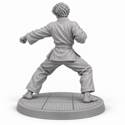 max District 199 Dojo miniature concept render — resin 04 back