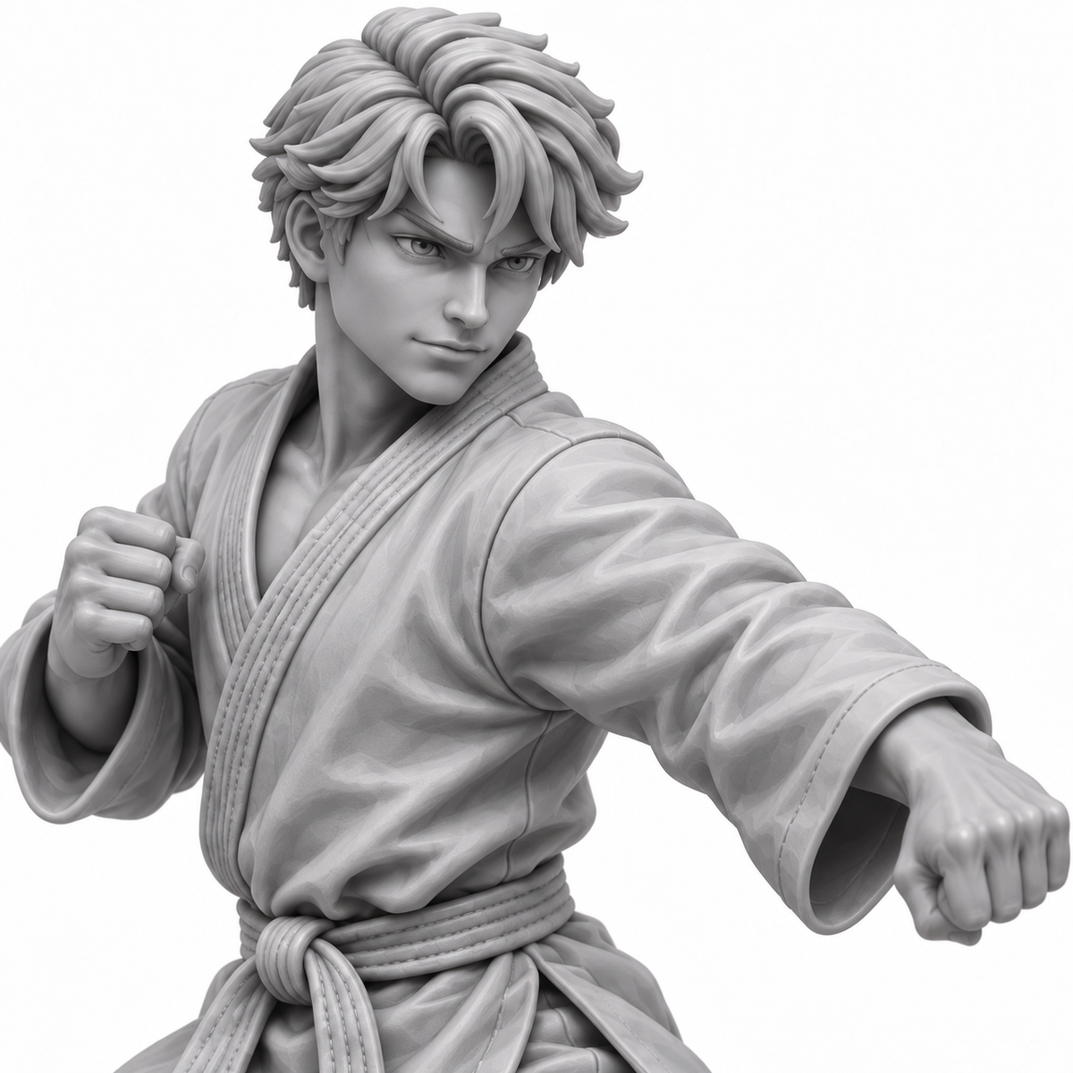 max District 199 Dojo miniature concept render — resin 05 detail