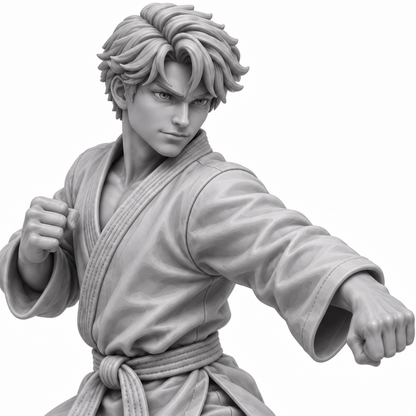 max District 199 Dojo miniature concept render — resin 05 detail