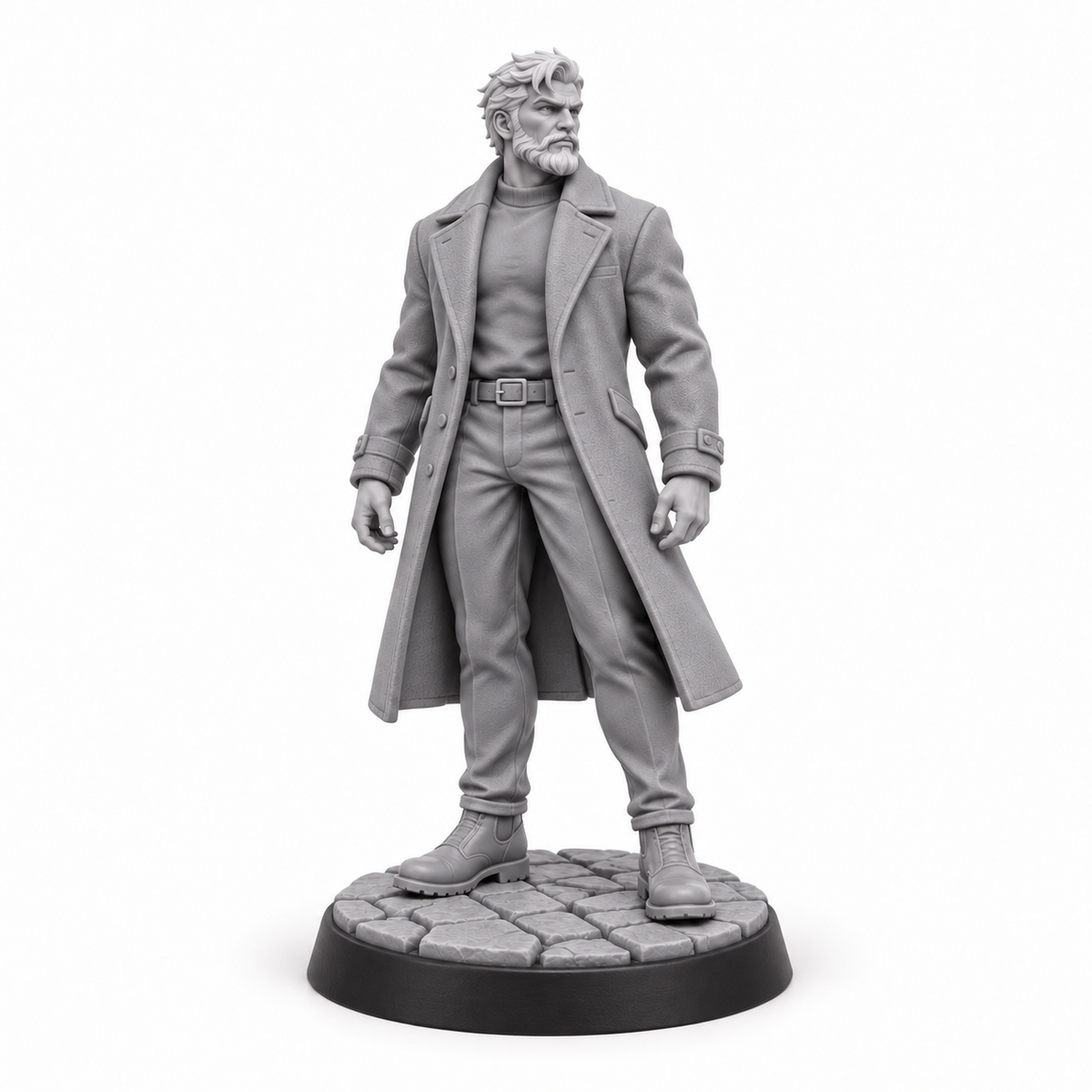 Merlin in human disguise — unpainted grey resin