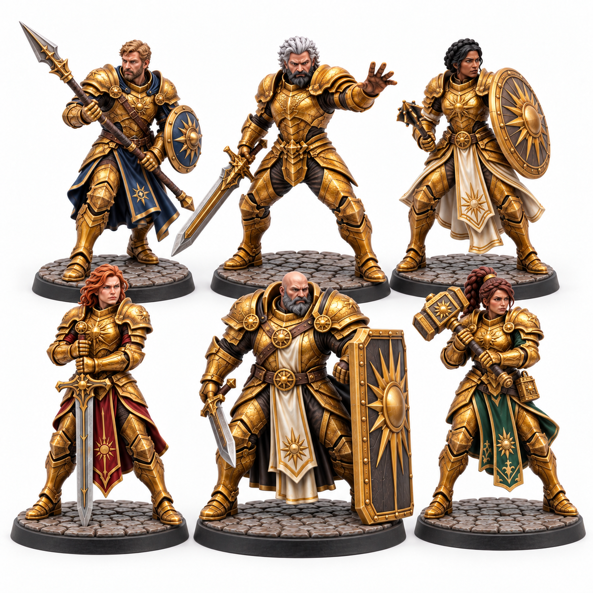 Merlin’s Dawn Oath Six — painted reference; miniatures supplied unpainted