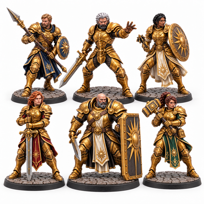 Merlin’s Dawn Oath Six — painted reference; miniatures supplied unpainted