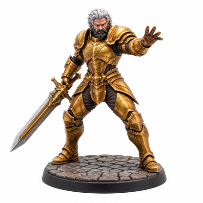 Merlin — exclusive Dawn Oath pose, painted reference; supplied unpainted