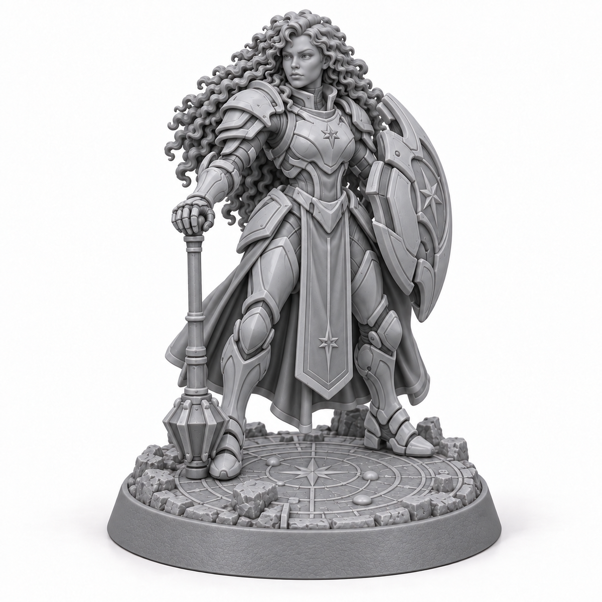 Cala in Merlin's first Prenova Bishop cadre — unpainted resin concept render