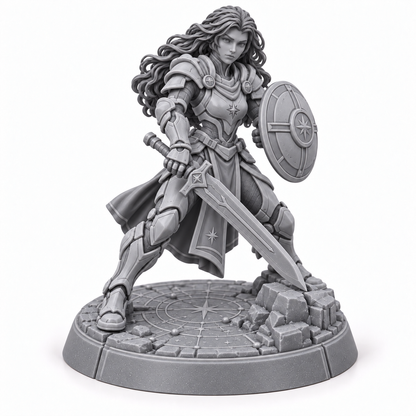 Kira in Merlin's first Prenova Bishop cadre — unpainted resin concept render