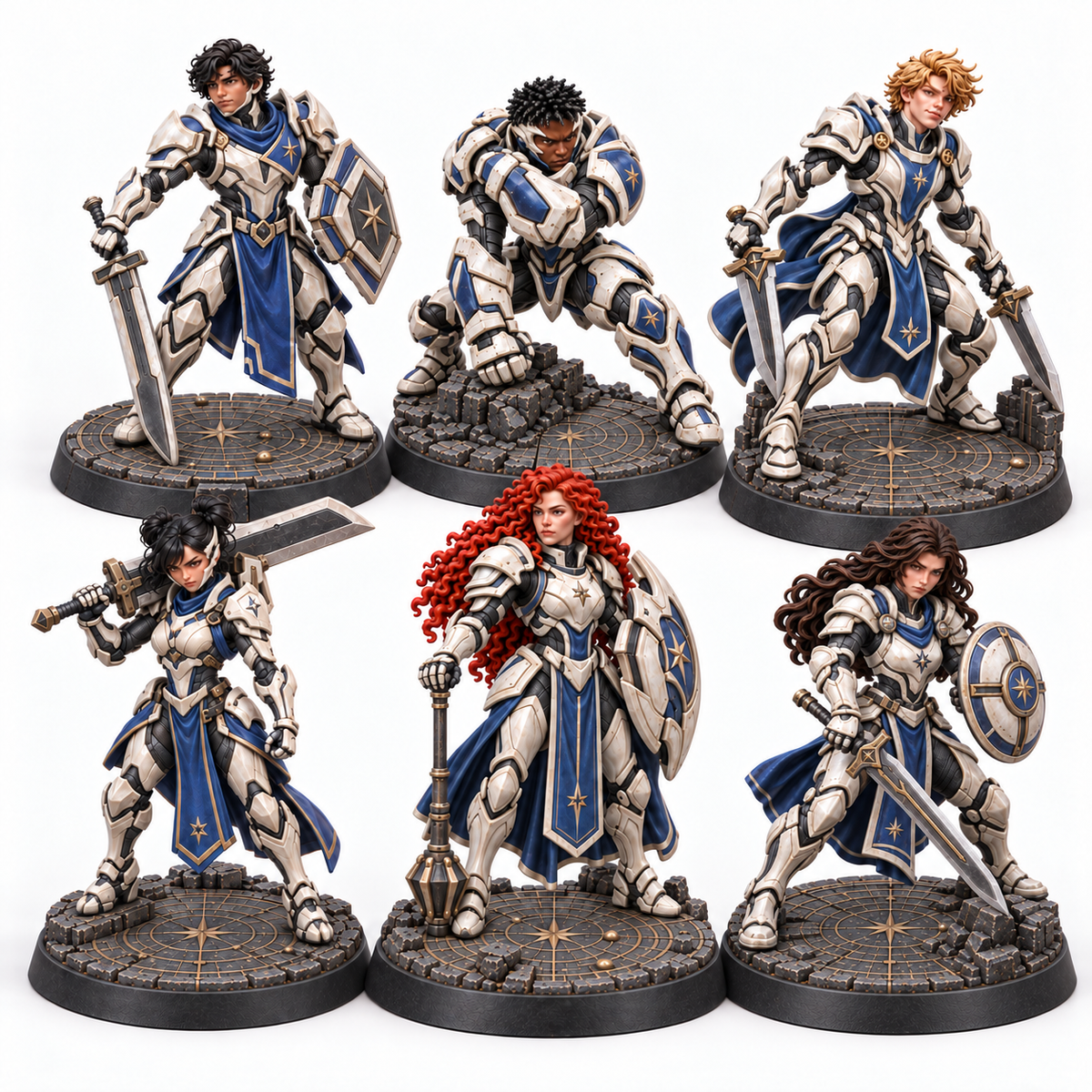 The Entourage as Merlin's first cadre of Prenova Bishops — painted concept render