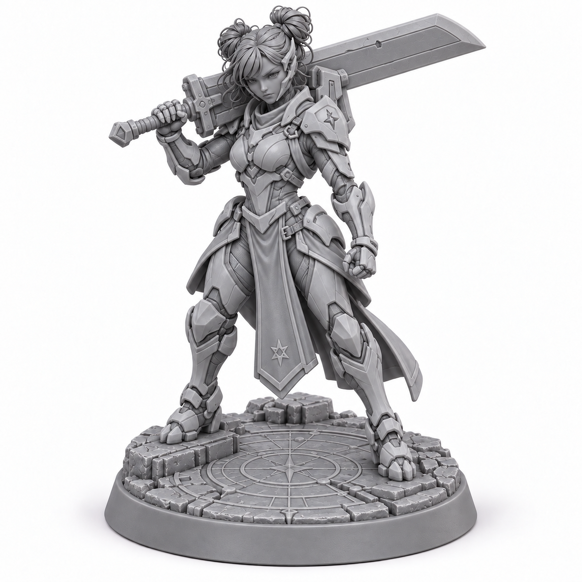 Vega in Merlin's first Prenova Bishop cadre — unpainted resin concept render