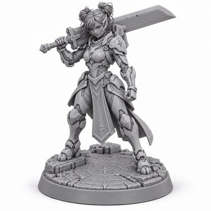 Vega in Merlin's first Prenova Bishop cadre — unpainted resin concept render