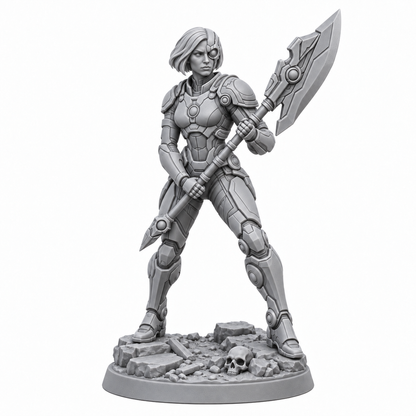 Mira Vale grey resin miniature