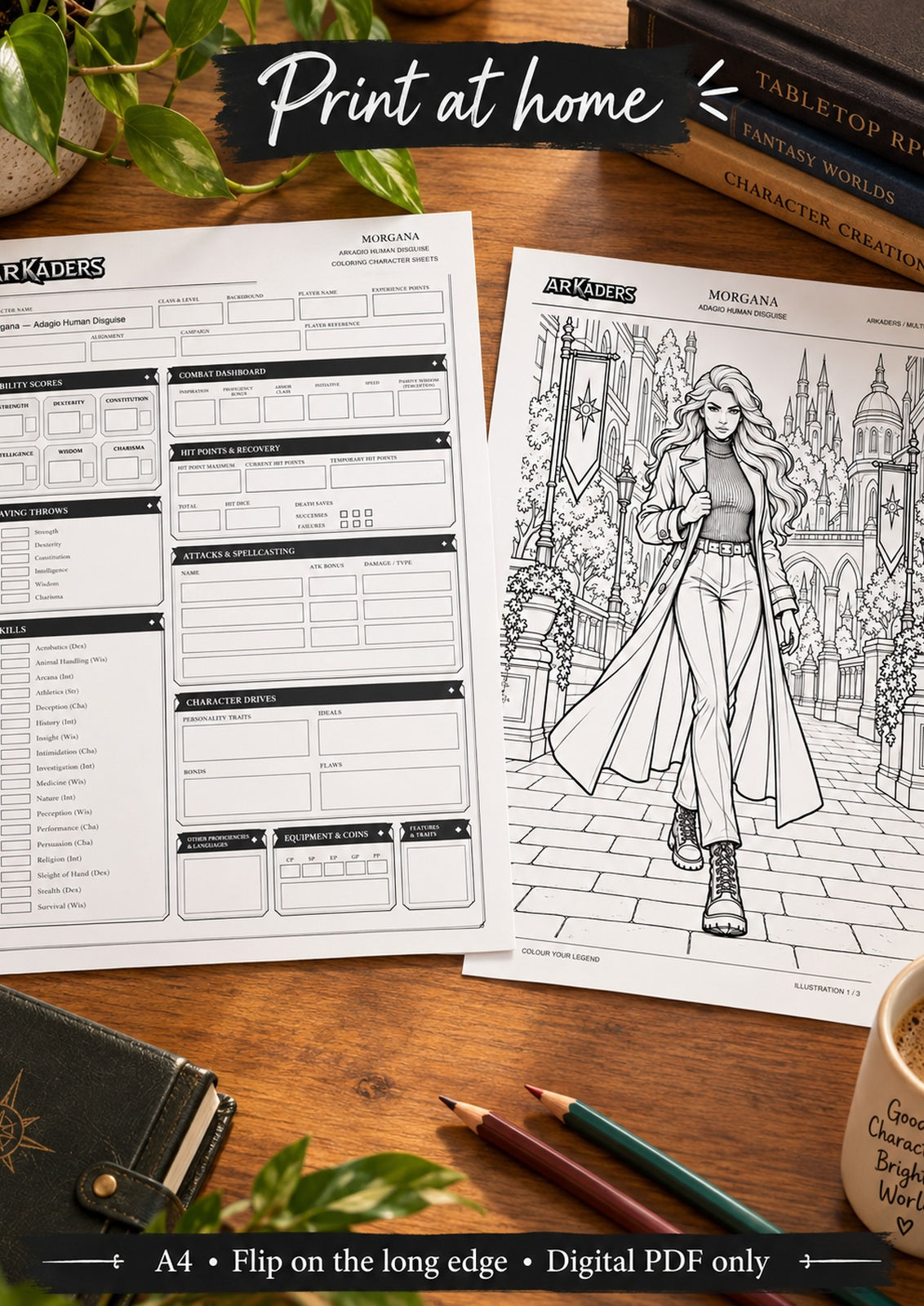 Morgana Adagio Human Disguise Coloring Character Sheet — image 4 of 12