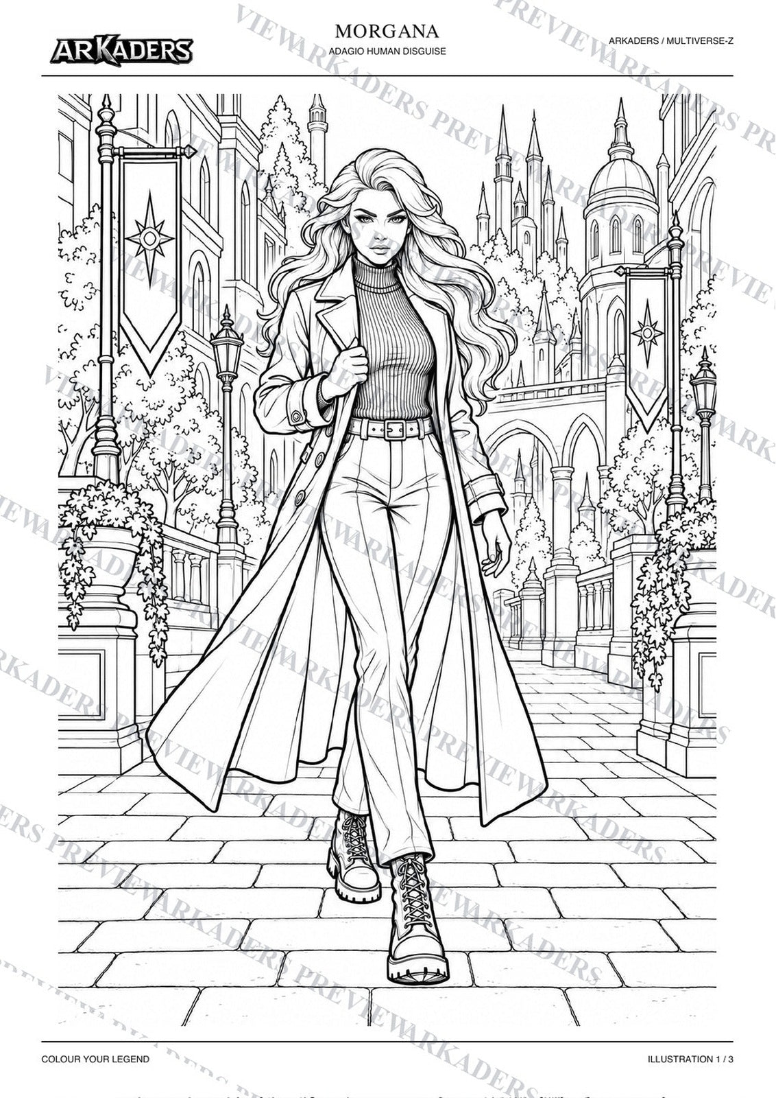 Morgana Adagio Human Disguise Coloring Character Sheet — image 8 of 12