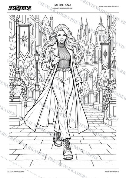 Morgana Adagio Human Disguise Coloring Character Sheet — image 8 of 12