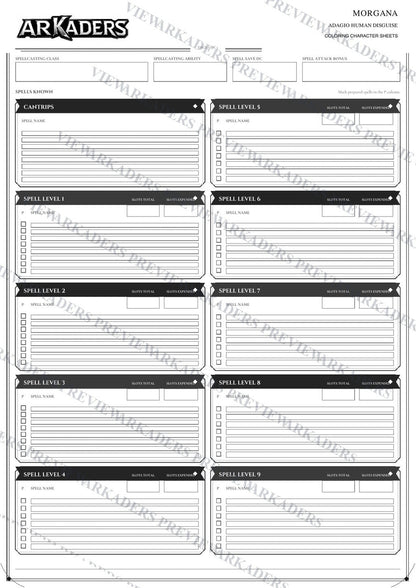 Morgana Adagio Human Disguise Coloring Character Sheet — image 11 of 12