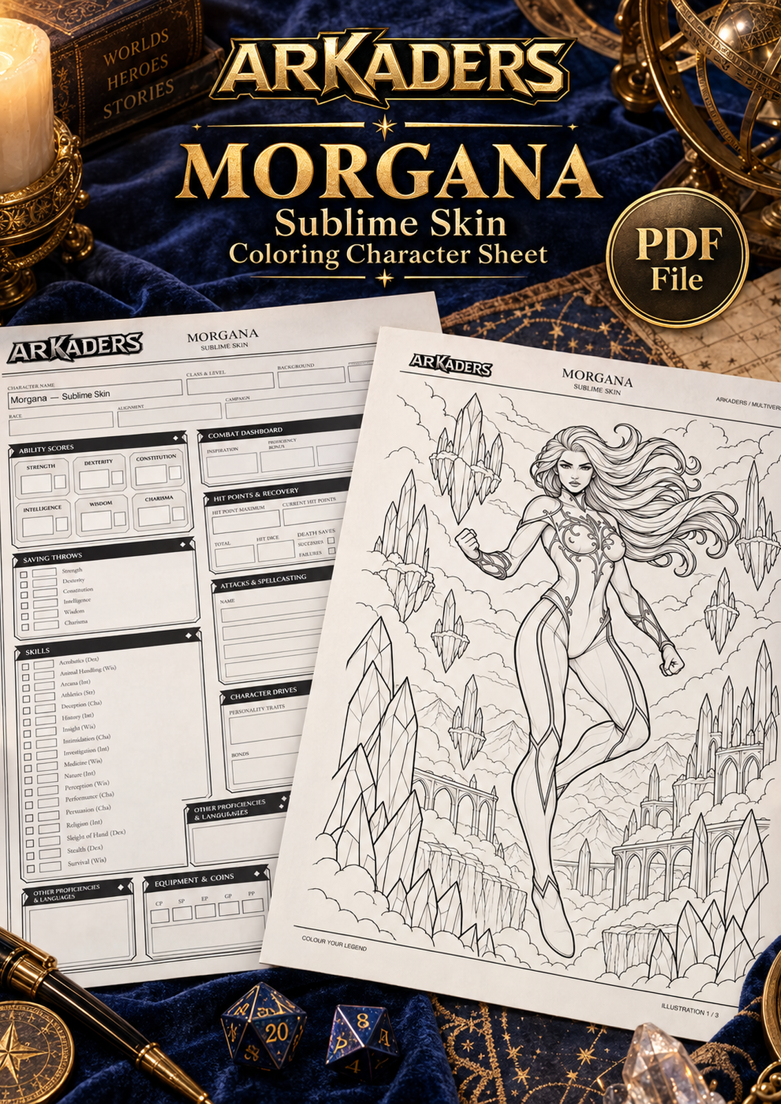 Morgana Sublime Skin Coloring Character Sheet cover
