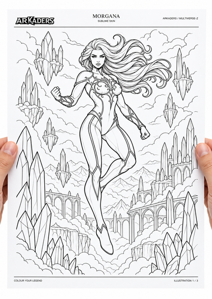 Morgana Sublime Skin colouring art in hands