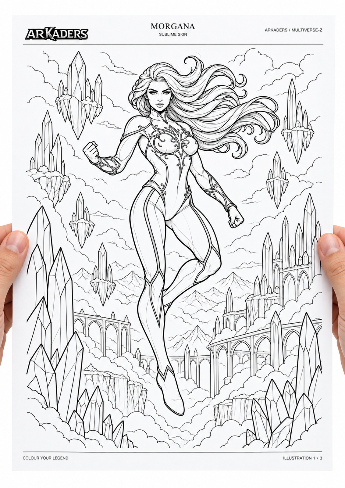 Morgana Sublime Skin colouring art in hands