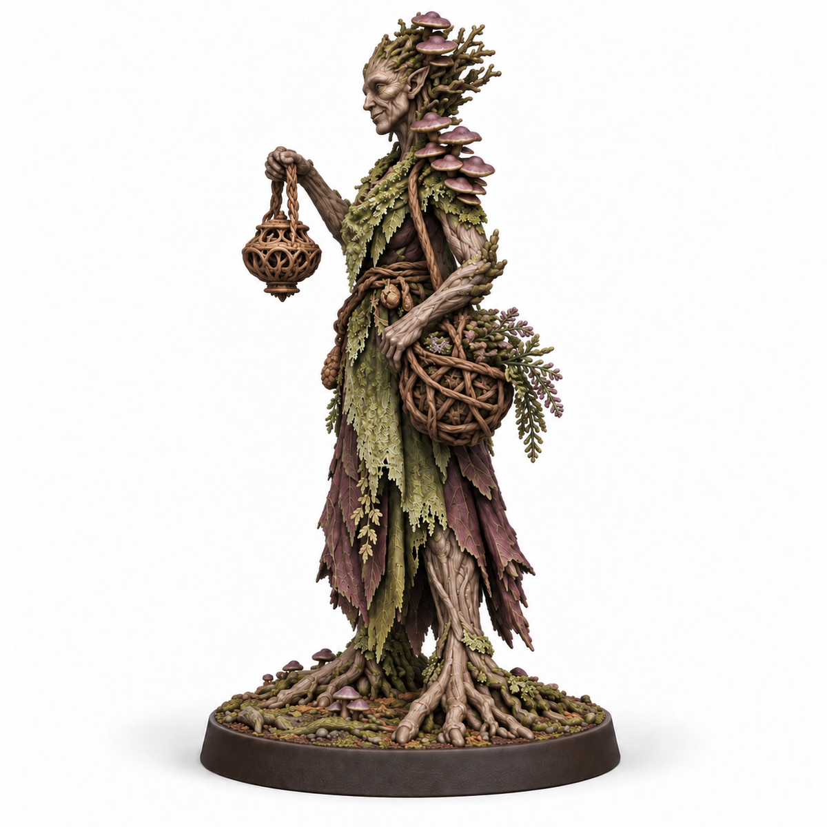 myrra Treebas druid — painted colour reference, side