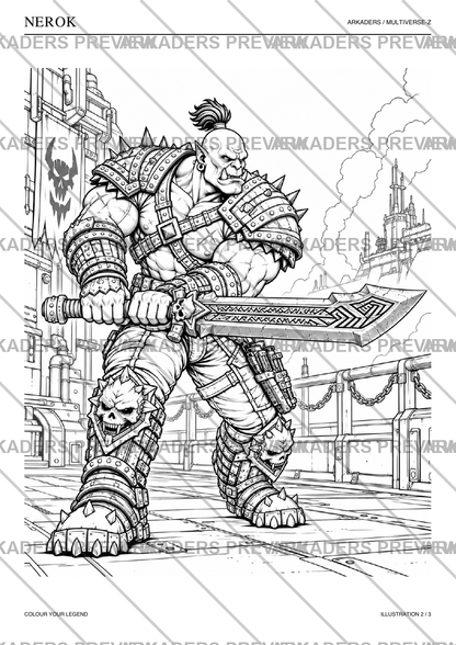 Nerok Coloring Character Sheet — protected preview page 4