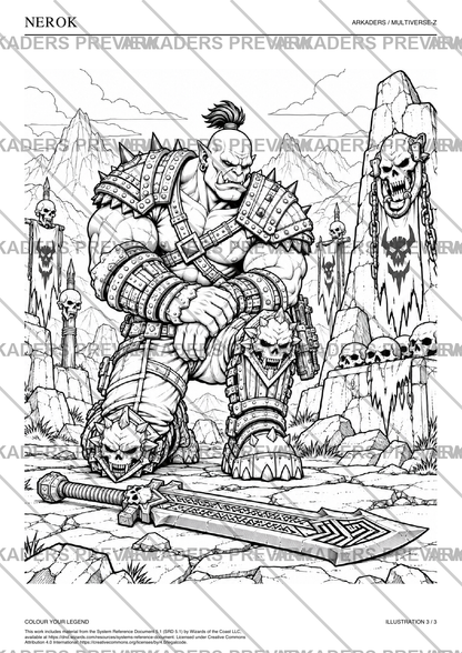 Nerok Coloring Character Sheet — protected preview page 6