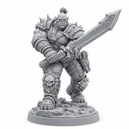 Nerok Red-State Warden — bundle-exclusive grey resin miniature