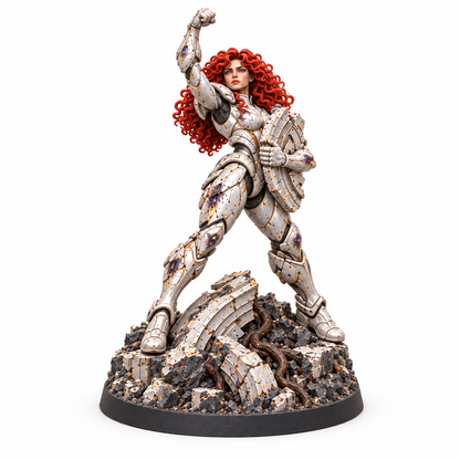 Cala Moonfall Survivor professionally painted miniature reference, front view