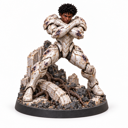Cass Moonfall Survivor professionally painted miniature reference, front view