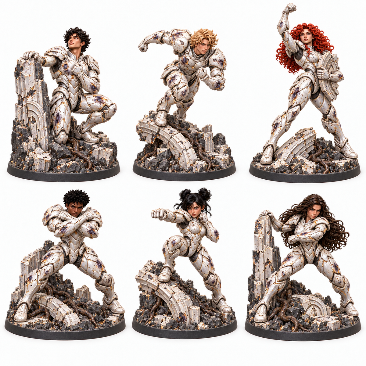 The Chosen Six Moonfall Survivors painted miniature bundle reference