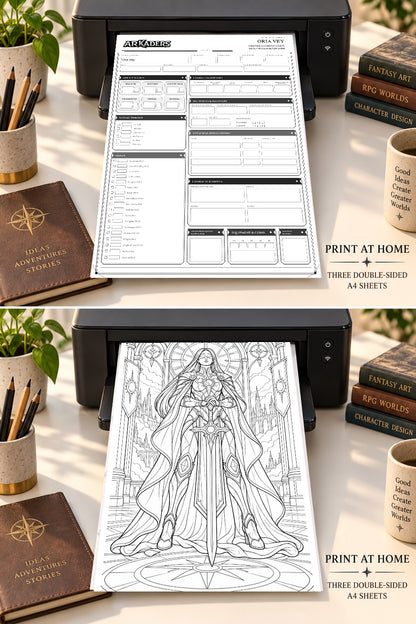Oria Vey Coloring Character Sheet 4